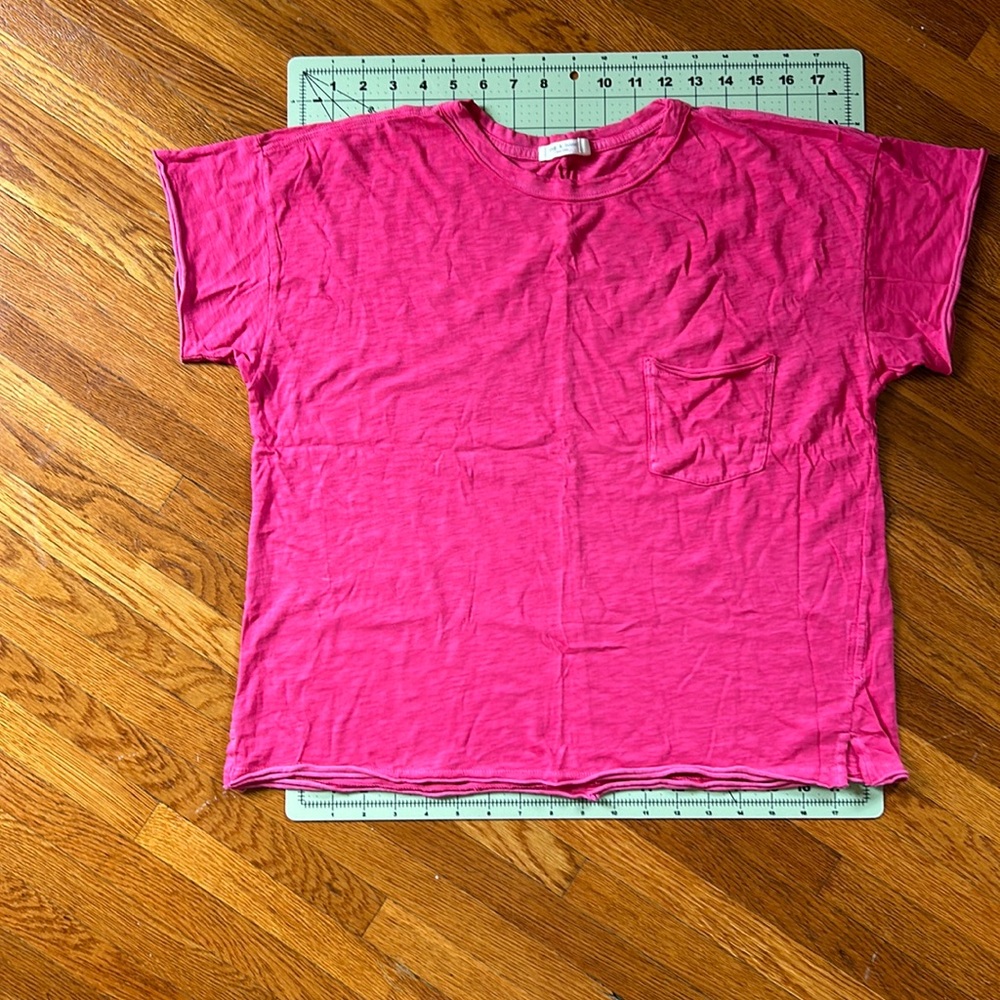 Rag and Bone bright pink t shirt
